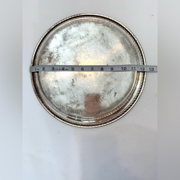 Vintage Decorative Silverplated Tray 12.5” - Picture 4 of 4